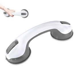 Baño Pasamanos, Barra de Equilibrio de Baño, Succión Equilibrio Soporte de Barra de Mano de Seguridad, 30 cm (Gris)