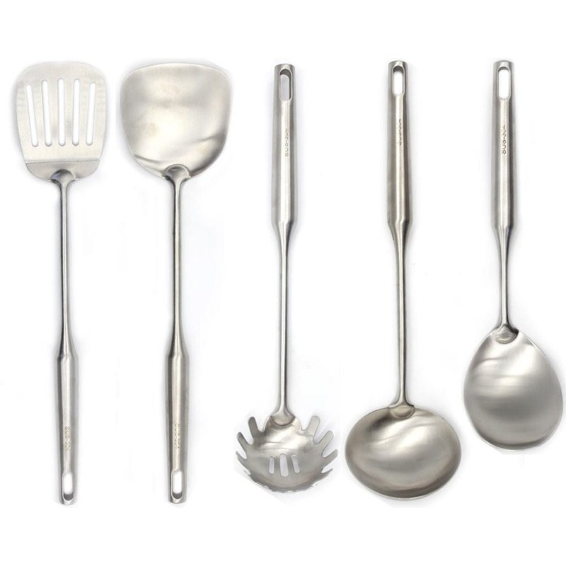 Biome Stainless Steel 5pc Kitchen Utensil Set