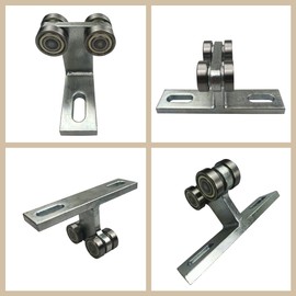 SIWOOD Electric Hoist Installation Roller Trolley 4 Wheel Trolley Assembly Silent for use with 1-5/8" Wide and All 1-5/8" or Taller Strut Channel (Silver 2)