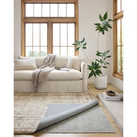 Loloi Loloi- Grip Rug Pad, GTXSS Beige 2'-0" x 8'-0", .01" Thick, Beige, 3/8 inch, Reversible, Soft, Cushion, Low Profile, Hardwood, Carpet, Tile, Vinyl, Linoleum, Multi Surface, Trim to fit, Rug Pad