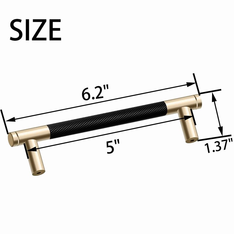 10 Pack Black Cabinet Handles , 6" Drawer Pull, Cabinet