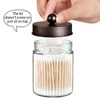 Apothecary Jar Canisters Bathroom Vanity Organizer - Qtip Holder Storage