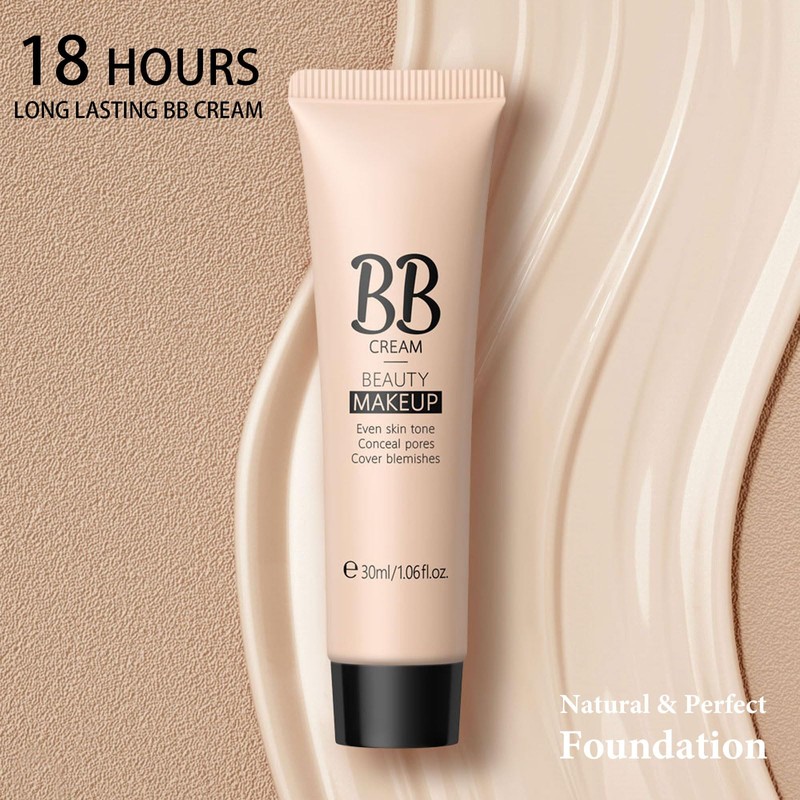 BB Cream Foundation, Waterproof Long Lasting Even Skin Tone Makeup,