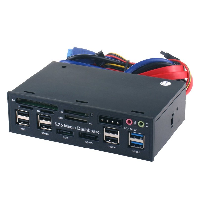 SDKDZKG 5.25 Inch PC Multifunctional Dashboard Media Front Panel Audio,with