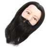 Salon Male Mannequin Head Human Hair Practice Hairdressing Training Head