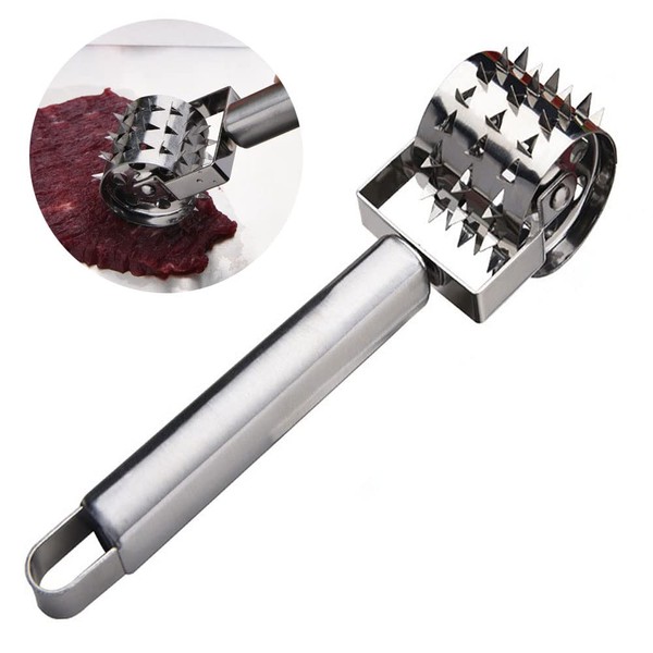 Stainless Steel Meat Tenderizers Roller, Rolling Meat Tenderizer with Ultra