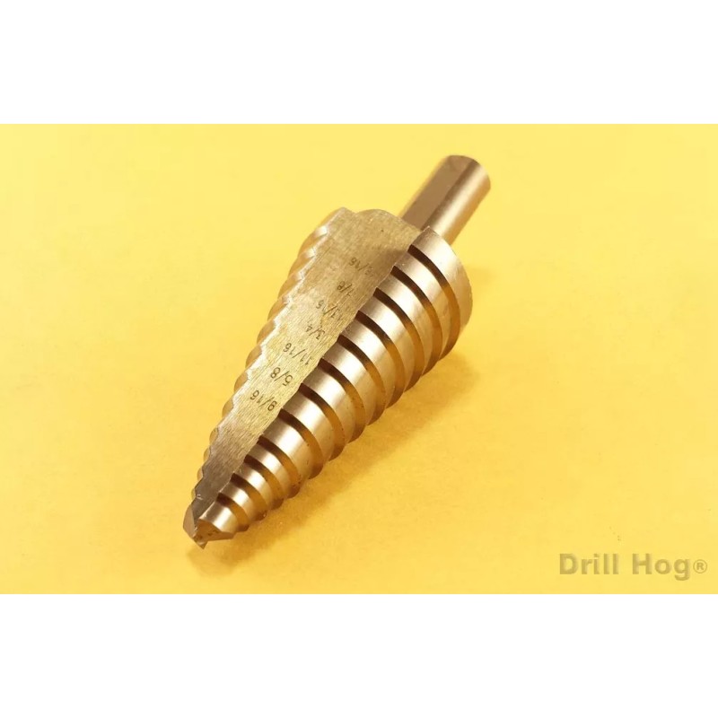 Drill Hog 1/4"-1" Step Drill Bit Step Reamer UNIBIT Cobalt