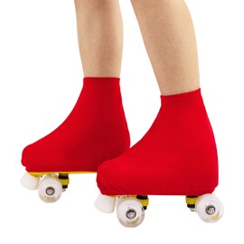 Ice Skates Covers,Protective & Elastic Skating Boot Covers for Roller Skates,Inline Skates,Ice Skates Boots,Protect and be Performance Ready for Figure Skating,Ice Skating (Red, L(25*22*13.5inch))