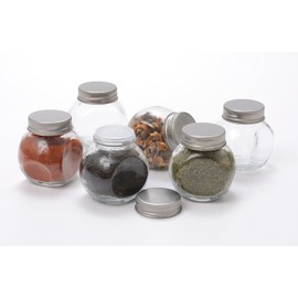 Anchor Hocking Glass Mini 3.4 Ounce Penny Spice Jar, Set of 12 - Used for Party Favors too