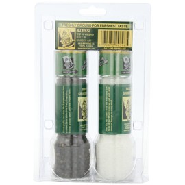 Alessi Grinder Set, Sea Salt and Black Peppercorns (Pack of 6)