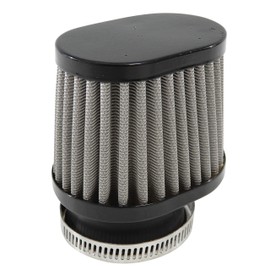 Ager 2.1 inches (54 mm) Oval Power Filter Stainless Steel Black 4 Pieces