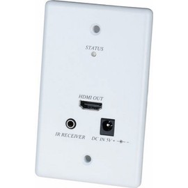 Wall Plate HDMI & IR Repeater CAT5 Extender - Extends Signal Over 2 CAT5 / CAT5e / CAT6 Cables