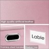 PRANDOM Large Stackable Storage Bins with Lids [3-Pack] Leather Fabric