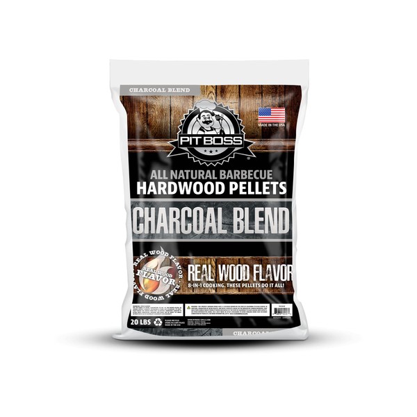 Pit Boss 20 lb Charcoal Blend Hardwood Pellets, Gray (55248)