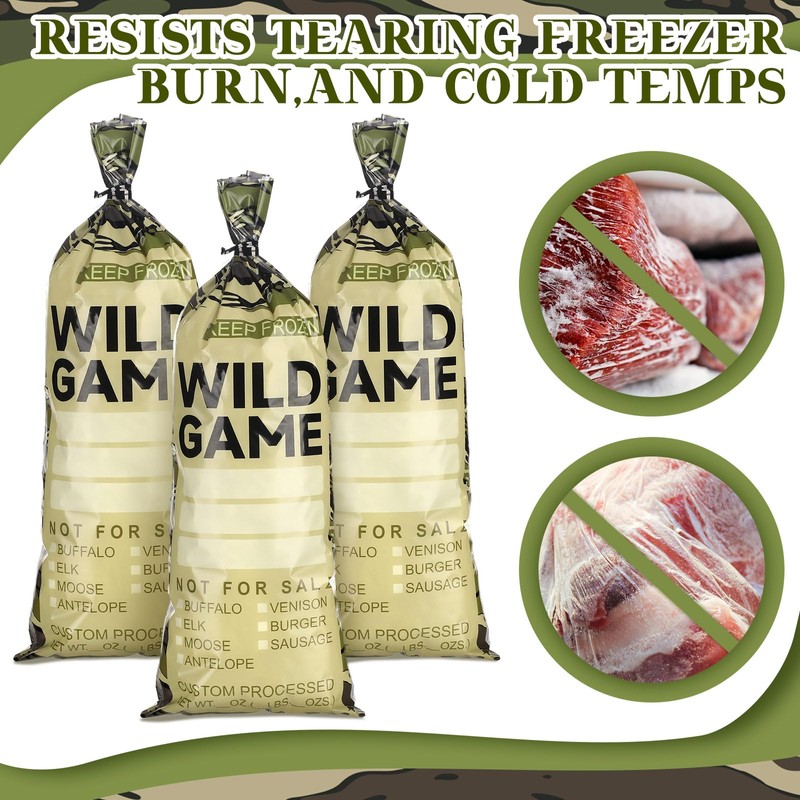 Noveread 400 Pcs Reusable Wild Game Meat Bags, 1 lb