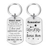 Resdink Bonus Mom Keychain, Remember I Love You Bonus Mom