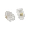 kenable RJ10 4P4C Modular Crimps Ends Plugs Connector for Handset