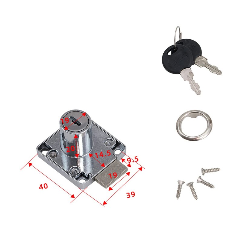 20mm Drawer Lock,Security Cabinet Lock for Letter Mailbox Door Cupboard