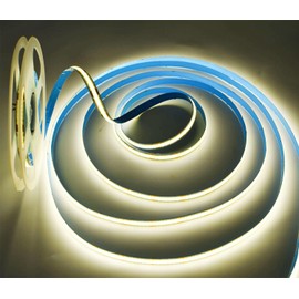 SUYOOULIN LED Strip Lights, 16.4ft AC110-130V Dimmable 30000LM 1200 LEDs COB Light Strips Tape Ribbon Waterproof IP44, 2 Times Brightness Than 12V COB Strip Lights (Neutral White 4500K)