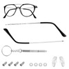 1 Pair Silver Thin Metal Eyeglass Replacement Arms – Ideal