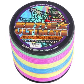 Wandering Seagull PE Line Fishing Line 0.3#300M 5 Colors Multi Color 4 Strands 9lb Ultimate Power for Ajing Mebarn Mebaling Trout Bass Black Bass