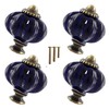 Eledabra Navy Blue Vintage Ceramic Cabinet Knobs, Dresser Knobs with