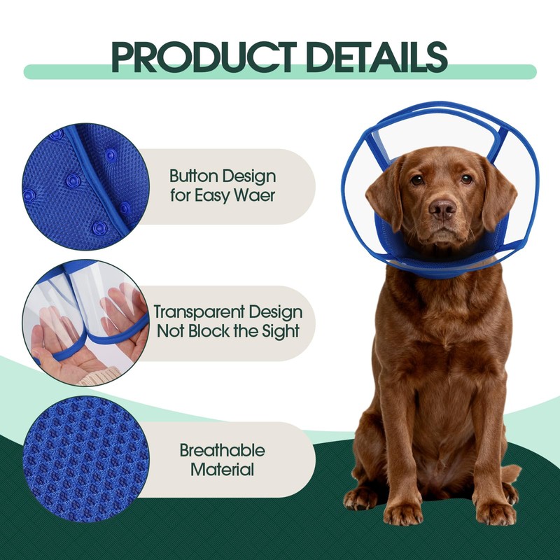 Kuoser Dog Cone Collar After Surgery, Soft Cone for Dogs