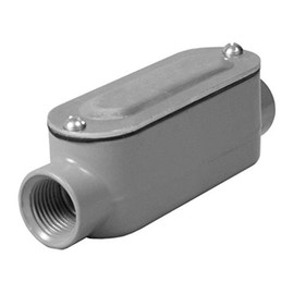 TayMac RLC075 Threaded C Type Conduit Body, Die Cast Aluminum, Stamped Steel Cover, 3/4-Inch , Gray