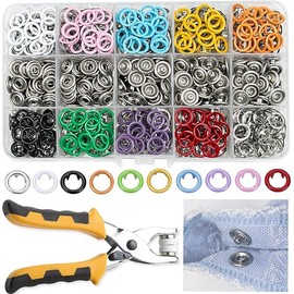 NXTOV 11mm/800PCS Metal Snaps Buttons with Fastener Pliers, Heavy Duty Press Tool Kit Perfect for DIY Crafts Clothes, Snap Button Fasteners Kit for Clothing Sewing