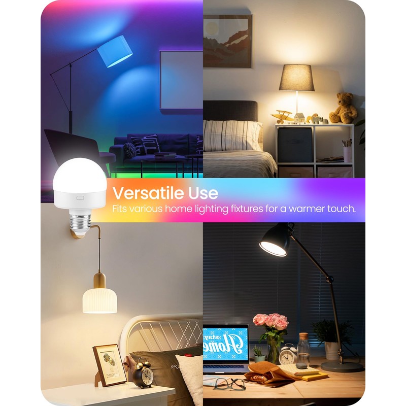 GOEBLESON Rechargeable Light Bulbs with Remote Control, Battery Operated Light