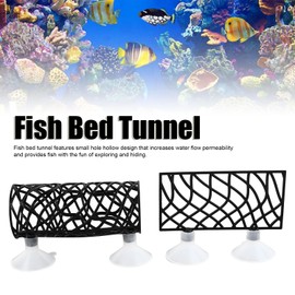 Betta Fish Tunnel, Betta Sleeping Tube Hollow Design for Small Fish & Shrimp, Betta Hammock Fish Decorations Toys for Betta Guppies Resting, Aquarium Decorations