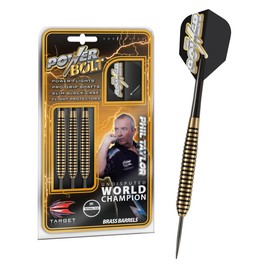 TARGET PHIL TAYLOR POWER BOLT BRASS DARTS SET 22g OR 24g (22)