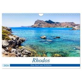 Rhodes - an island to fall in love (wall calendar 2026 DIN A4 landscape), CALVENDO monthly calendar