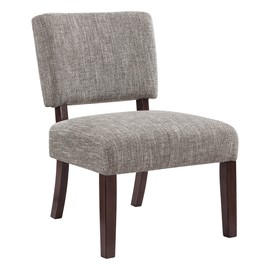OSP Home Furnishings Jasmine ‎Mid-Century Modern Accent Chair with Wood Legs, Tweed Charcoal Fabric