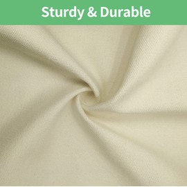 E&EY 3 Pack heavy duty Canvas Tote Bag Bulk Blank Reusable Bag for Shopping DIY Crafts (Beige)