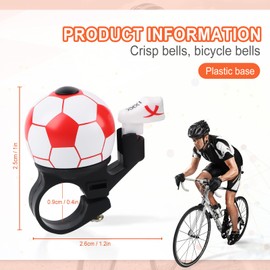 Wvu & Wvo Football Bicycle Bell | Kids Bicycle Bells | Kids Football Bicycle Bells | 3D Kids Bicycle Bells Red