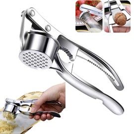 2025 New Release: For Chopping Garlic Chopper, Garlic Peeler, Garlic Press, Durable Stainless Steel, Labor Saving Hand, Dual Use, Large Garlic Grater (Garlic Peeler)