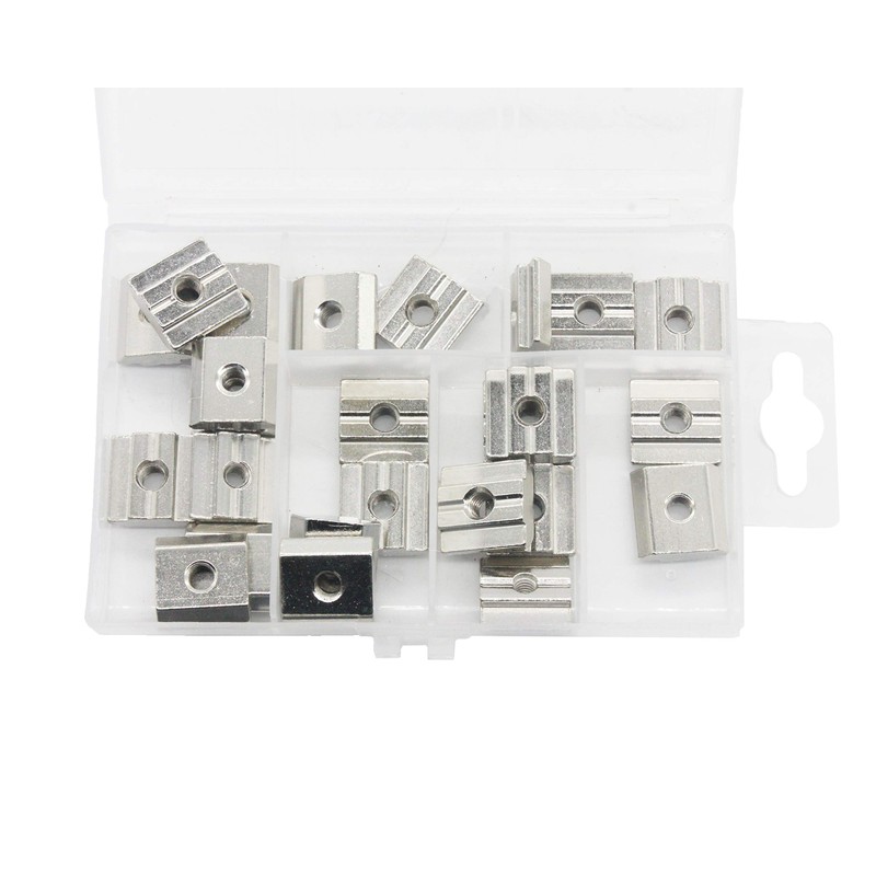 Pack of 25 Slot Nuts Heavy B-Type Nut 8, Thread