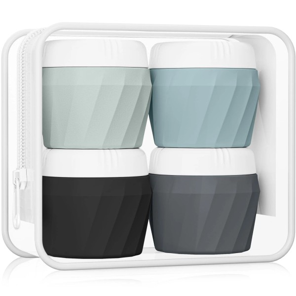 Silevoler Travel Containers for Toiletries, Premium Cosmetic Silicone Cream J...