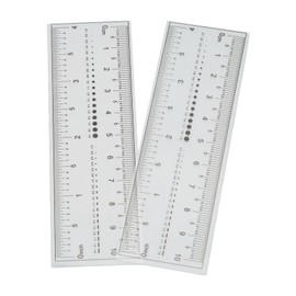 Nail Measure Ruler, 10PCS Fake Nails Measuring Rul Nail Measure Ruler, Nail Measuring Ruler Fake Measuring Ruler Professional Portable Transparent Nail Art PVC Soft Ruler for Nail