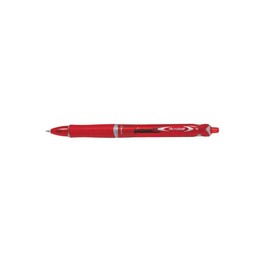 Pilot Acroball Retractable Ballpoint - Pure White/Red (Box of 10)