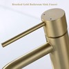 JXMMP Brushed Gold Bathroom Faucet, Single Handle Brass Sink Faucet