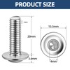 M6-1.0 x 20mm Flanged Button Head Socket Cap Screws Bolts,