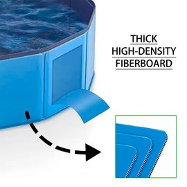 Dog Pool Portable Pet Pool PVC Hard Plastic Foldable Pools for Dogs,63 x 12 Inches