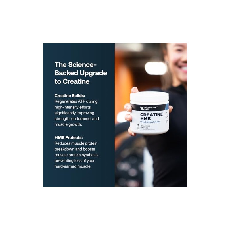 Transparent Labs Creatine HMB - Creatine Monohydrate Powder with HMB