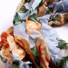 Elegant Featherweight Roses Floral Scarf, Gray