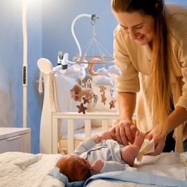 Baby Crib Mobile Arm, Flexible Changing Table Clamp, 68cm Gooseneck Mobile Crib Holder Hanging Crib Attachment, Multifunctional Monitor Mount, Universal Cam Mounting Bracket, Mobile Phone Holder