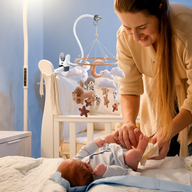 Baby Crib Mobile Arm, Flexible Changing Table Clamp, 68cm Gooseneck