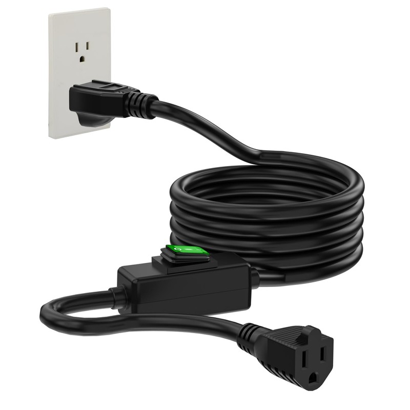(6Feet) 3-Prong Outdoor Waterproof Extension Switch Cord, in-Line On/Off Switch