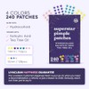 LivaClean 240 Parches para Acne Estrellas Pimple Patch, Parche Hidrocoloide